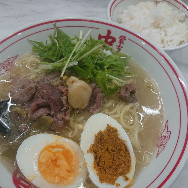 「ボーンカレー1200円、プチライス(クーポン)」@蒙古タンメン 中本 市川店の写真