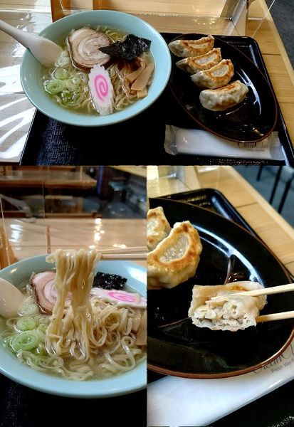 「『ラーメン·餃子セット(¥950)』を塩で…」@らあめん たじまの写真
