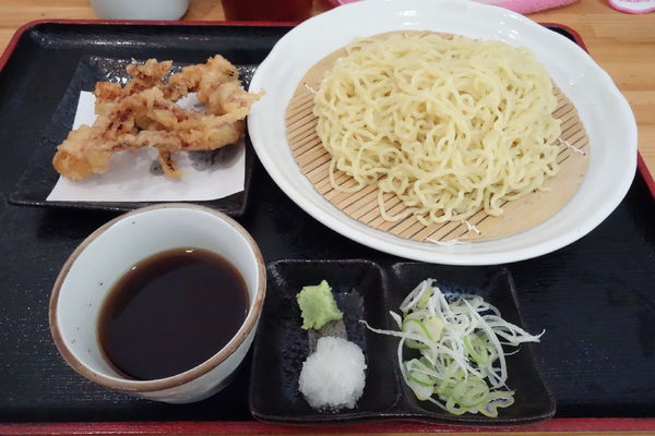 「ゲソ天ざる中華」@山形蕎麦 つるやの写真