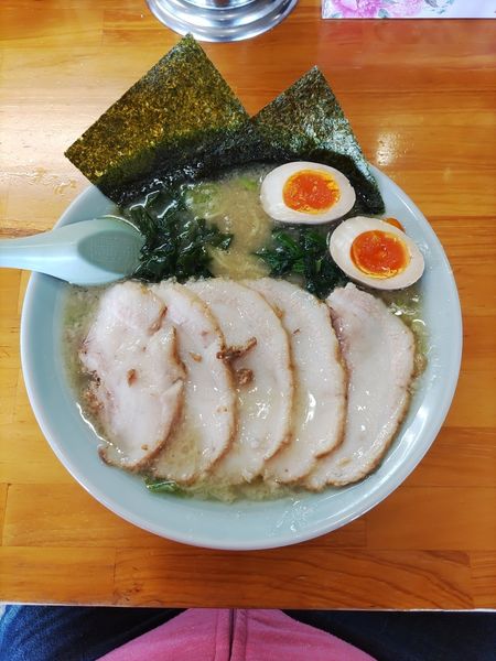 「正油チャーシューメン+味つけゆで玉子  ﾒﾝﾏ抜き」@ラーメンショップ 足利50号店の写真