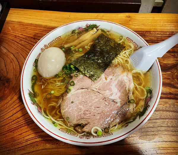 「中華そば(大)+煮卵」@伊達屋の写真