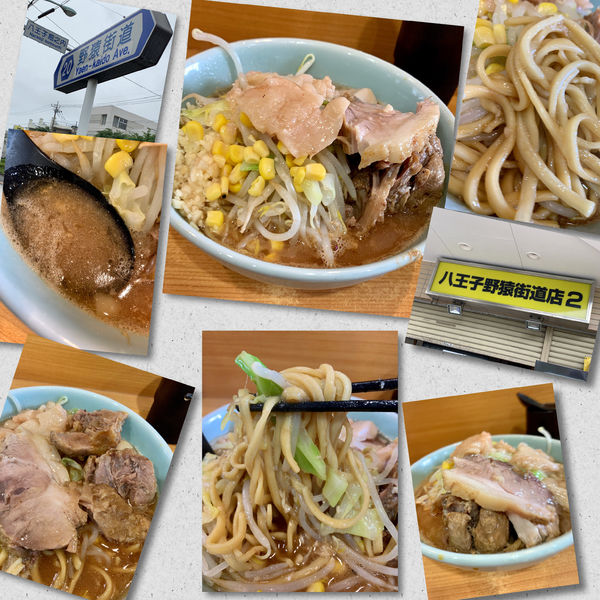 「プチ二郎770円（ﾔｻｲｽｸﾅﾒ･ﾆﾝﾆｸ･ｱﾌﾞﾗ）」@ラーメン二郎 八王子野猿街道店2の写真