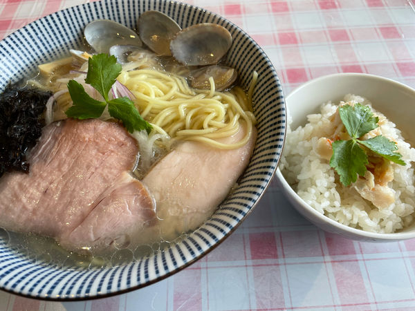 「本日の魚介そば、貝2種920円」@旬菜麺屋 雅流の写真