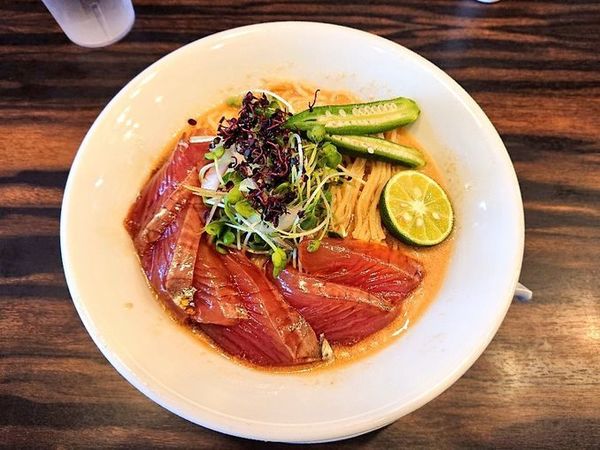 「カツオのすり流し」@稲荷屋の写真