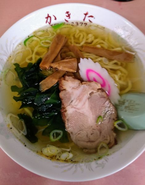 「半かつ丼 +塩ラーメン (太麺) 1000円」@かきた食堂の写真