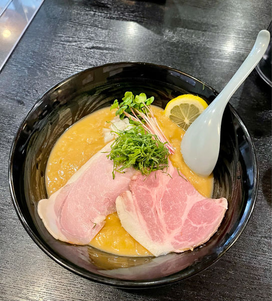 「ボタン海老の冷やし白湯（1000円）」@魚々麺  園の写真