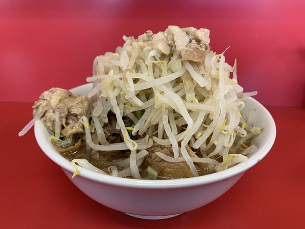 「小ラーメン　麺半分　豚増し」@ラーメン二郎 茨城守谷店の写真