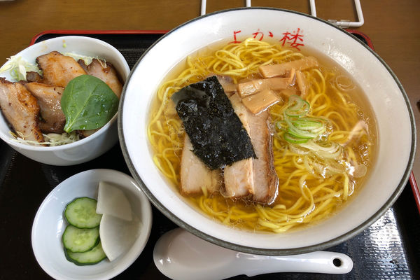 「らあめん ミニチャーシュー丼セット950円」@麺匠 よか楼 熊谷店の写真