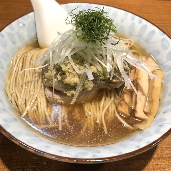 「【限定②】煮干しそば 蒸し牡蠣のタルタルのせ￥800」@寿製麺よしかわ 川越店の写真