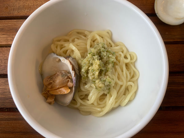 「貝玉 半玉 150円」@Tokyo Bay Fisherman's noodleの写真