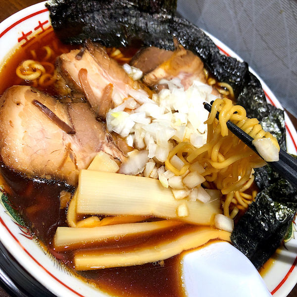 「竹岡式ラーメン＋海苔」@元祖竹岡式ラーメン 竹福の写真
