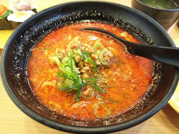 「【限定】八角香る角煮入り担々麺」@かっぱ寿司 豊科店の写真