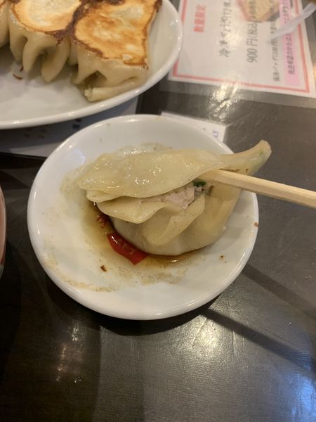 「ワンタン麺と餃子」@蓬来軒 本店の写真