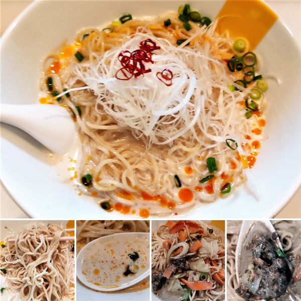 「さくの「冷たい胡麻豆乳担々麺モノクロ」(限定)  1000円」@塩生姜らー麺専門店 MANNISH 浅草店の写真