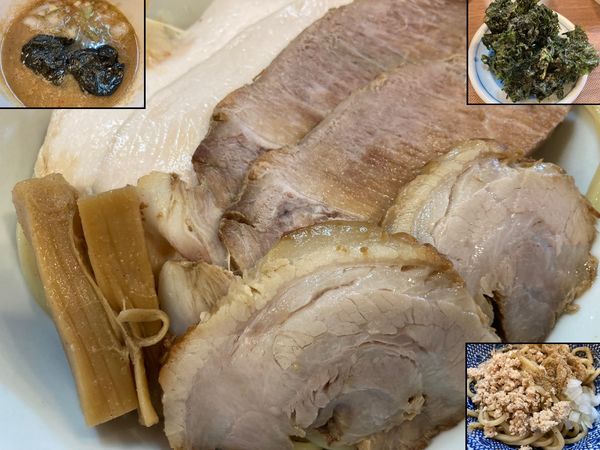 「三種のチャーシューつけめん＋岩磯海苔＋替えつけ」@つけめん さなだの写真