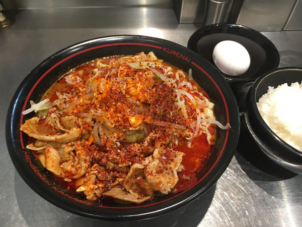 「鬼紅　がっつりセット」@麺創研 紅 府中の写真