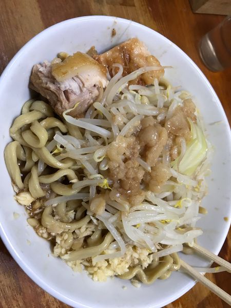 「ラーメン小麺増ニンニク増しアブラ」@蓮爾 新町一丁目店の写真