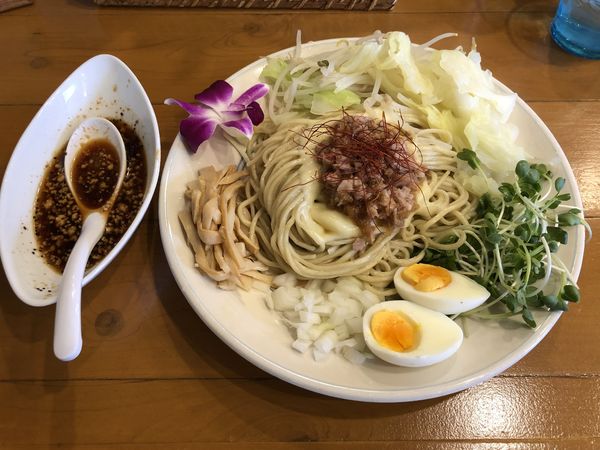 「ピリ辛まぜSOBA 890円 + クーポン味玉」@麺屋 Hulu-luの写真