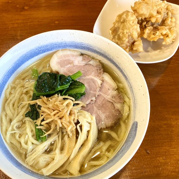 「生姜拉麺+唐揚げ」@手打ち麺処 たま屋の写真