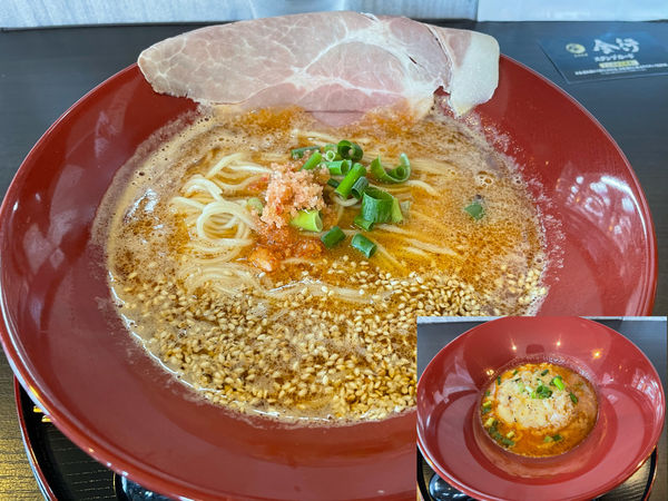 「海老味噌ラーメン890円、オマール海老のリゾット290円」@えびそば金行 阿見店の写真