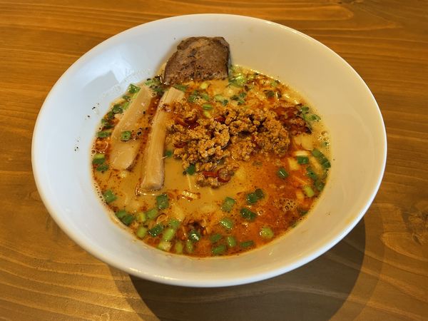 「鯛骨坦々麺900円+〆のチーズご飯100円」@鯛骨らぁ麺 あぐらの写真