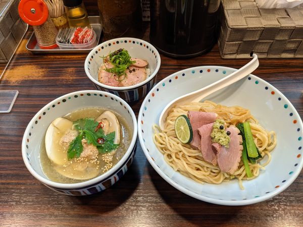 「鴨つけ麺2021〜土佐鴨と千葉地蛤 塩味〜」@らー麺 あけどやの写真