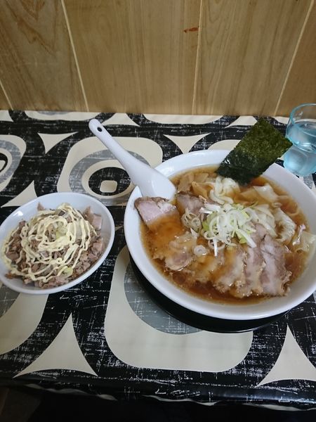 「チャーシューワンタンメン」@寺カフェ 中華そば水加美の写真