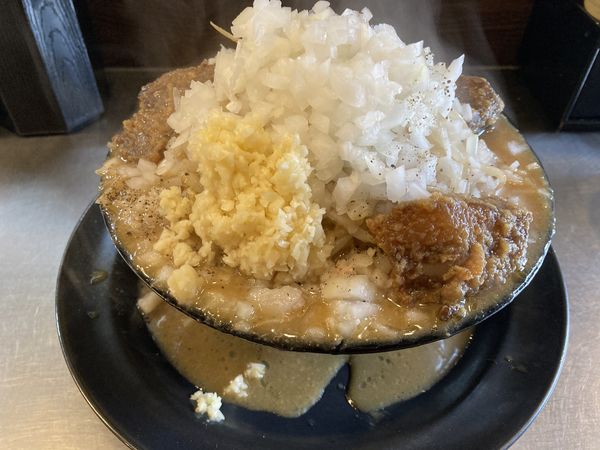 「濃厚味噌タンメン揚げチャー大＋玉ねぎ」@波風タテヲの写真