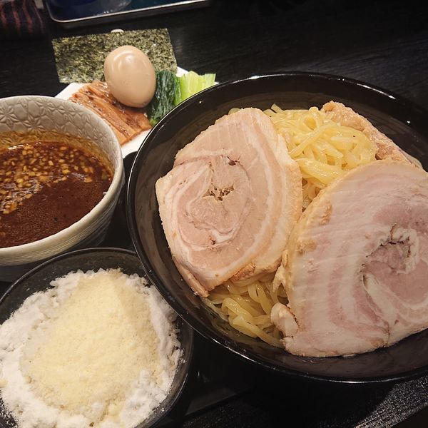 「特製カリーつけ麺1190円大盛100円粉チーズライス100円」@麺屋永吉 花鳥風月の写真