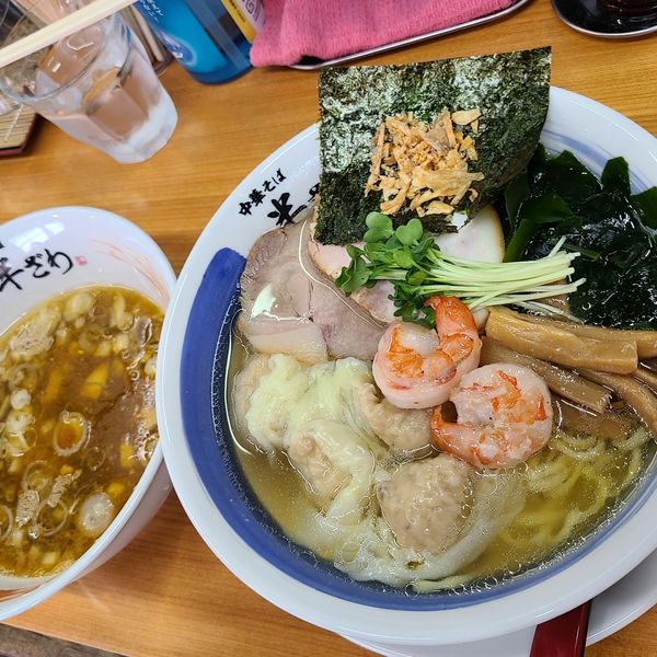 「限定　天使の海老つけそば」@中華そば 半ざわの写真