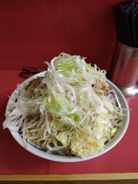 「小ラーメン+ネギ　850円」@ラーメン二郎 桜台駅前店の写真