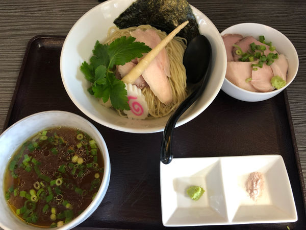 「天草大王とカニ煮干し、濃厚昆布水のつけ麺　醤油」@麺匠えにしの写真