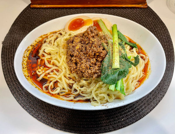 「味玉汁なし坦坦麺＋麺大盛り」@麺や金時の写真