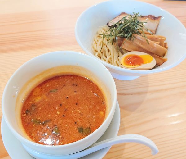 「辛味噌つけめん」@よなやの写真