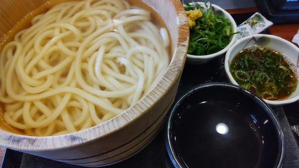 「釜揚げうどん得盛り250円（毎月1日」@丸亀製麺 野田店の写真