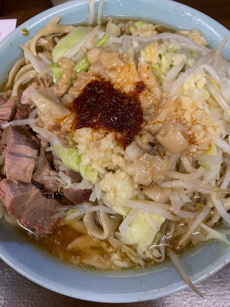 「小ラーメン ニンニク アブラ カラメ ラー油」@らーめん玄の写真