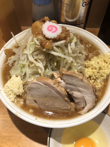 「ラーメン(大)+生たまご+生姜」@麺屋 神工の写真