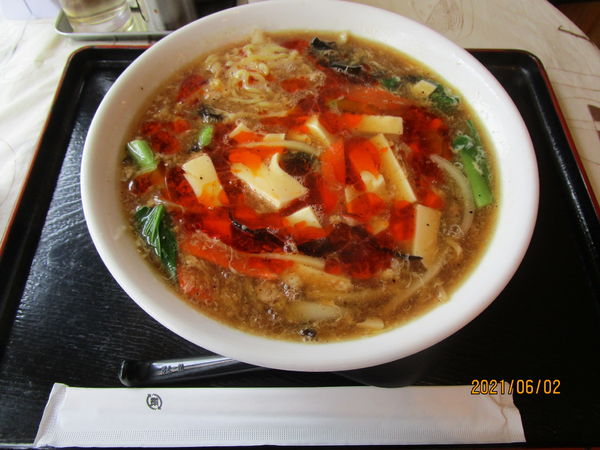 「サンラータンメン 880円」@麺 三福の写真