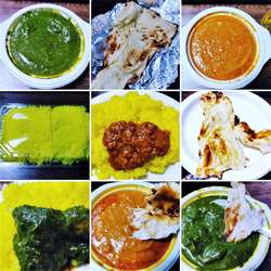 キーマ＆ライス＋サグチキン＆ナン(辛口)  1100円