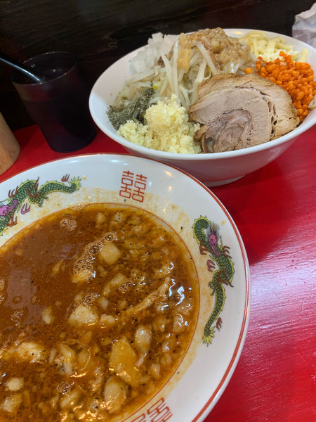 「ラ・トマティーナつけ麺 +玉ねぎ+チーズ」@鷹の目 大宮店の写真