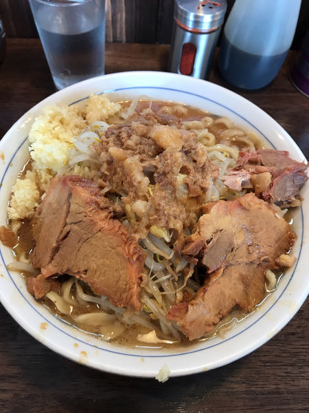 「大ラーメン＋生卵Ｗ」@らーめん梵's 埼大前本店の写真