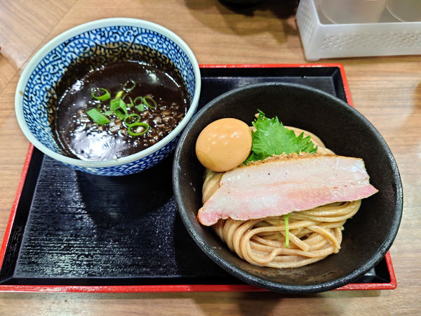 「限定 極濃烏賊つけ麺+味玉」@煮干しつけ麺 宮元の写真
