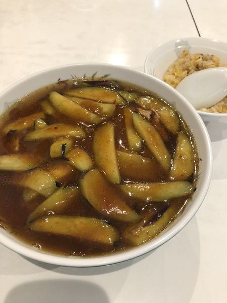 「ナスラーメン➕半チャーハン(ランチ)1000円」@金門飯店の写真