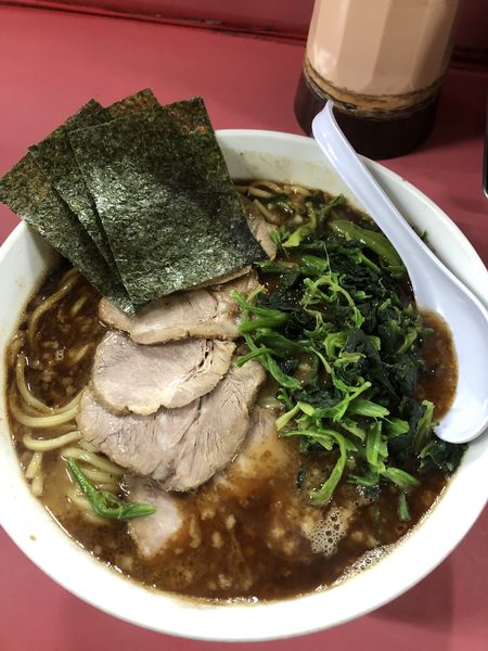 「マー油豚骨チャーシュー麺」@とんこつラーメン 辰巳屋の写真