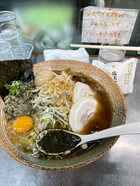 「鮑肝ラーメン」@覆麺 智の写真