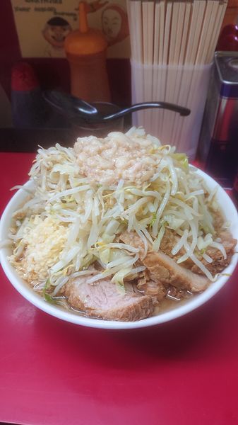 「大豚  野菜  ニンニク  アブラ」@ラーメン二郎 中山駅前店の写真