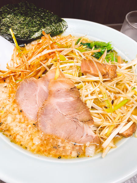 「七味お酢ラーメン　ネギx2トッピング」@ラーメンショップ椿 ひたちなか店の写真