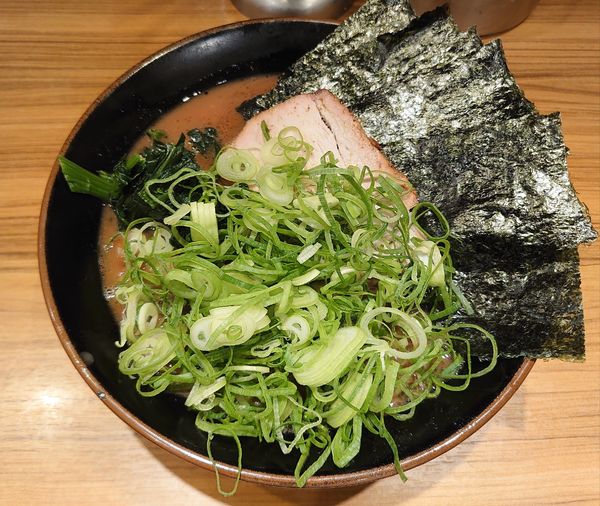 「のり青ねぎラーメン(930円)」@横浜家系らーめん 輝道家の写真