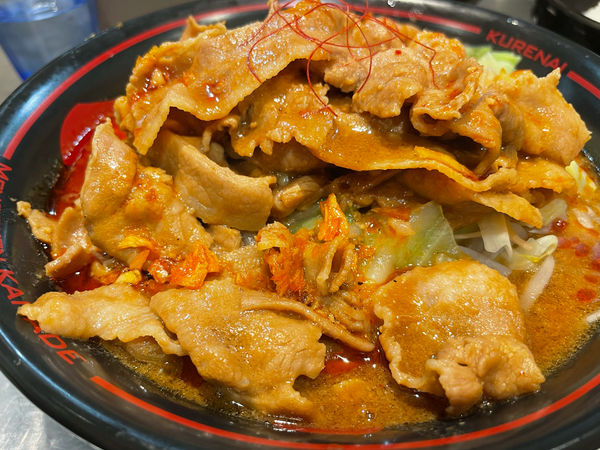 「紅がっつりセット肉増し990円+230円」@麺創研 紅 府中の写真