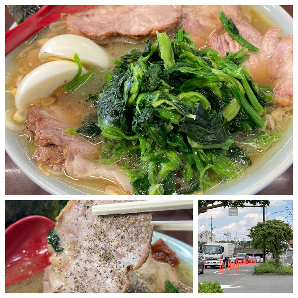 「チャーシューメン　ほうれん草増し」@ラーメンショップ 二ツ橋店の写真